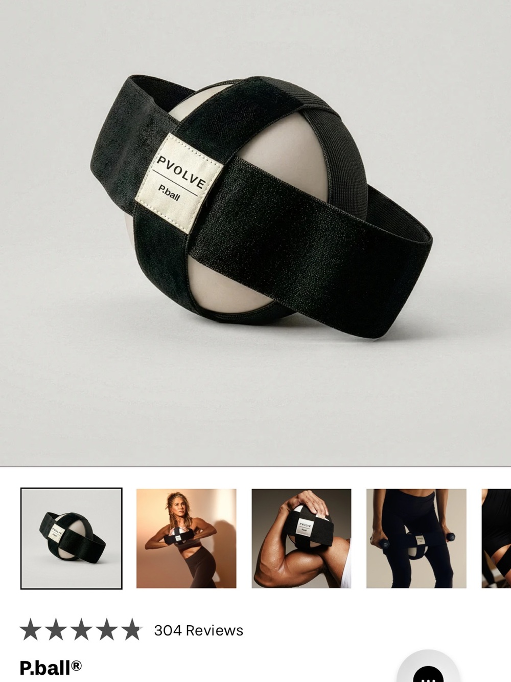 P.volve P.ball® Fitness Ball with Black Secure Strap. Like new condition.